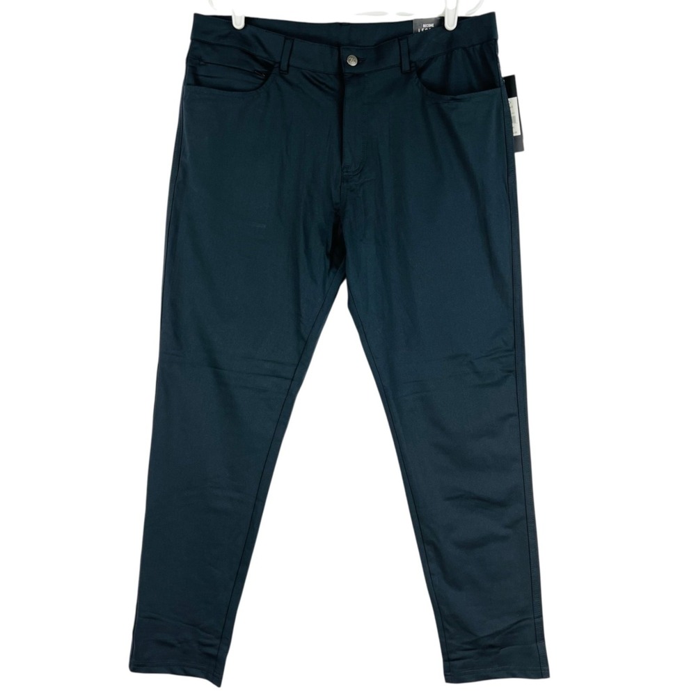 Leg3nd Men Stretch Pants 36x32 Comfort Fit Performance Moisture Wicking Navy NWT